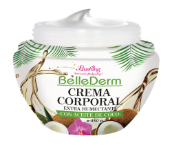 BELLE DERM - Crema con Aceite de Coco para Cuerpo 450grs.