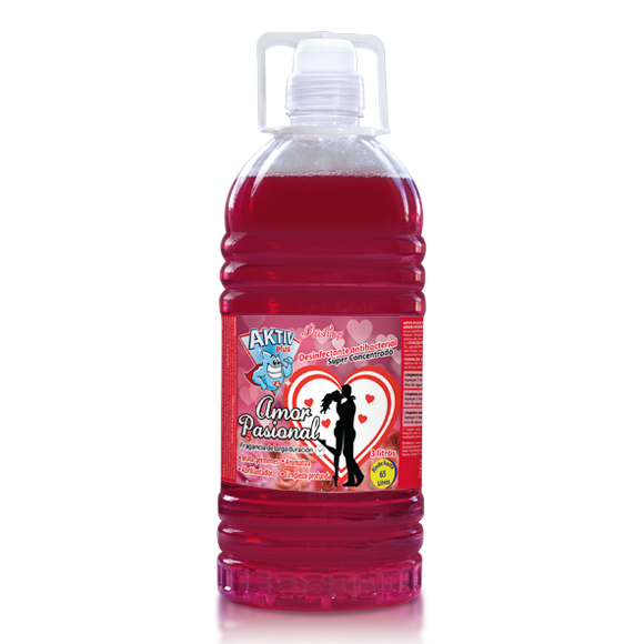 AKTIV PLUS-Desinfectante Amor Pasional. 3 litros. Concentrado