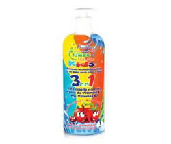 JUMBO NATURALS Kids. 3 en 1. Shampoo Acondicionador y Gel de Baño. 1lt.